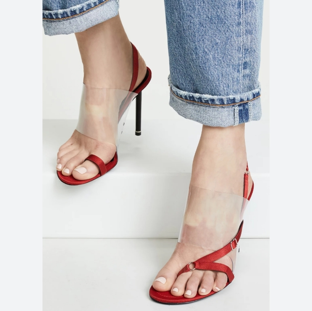 Alexander Wang Red Minimalist Heels